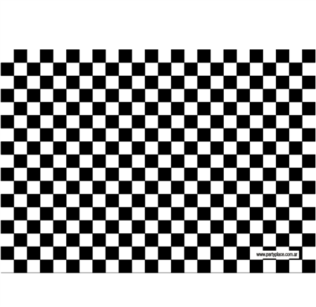 Individuales a cuadros. Blanco y negro 8u